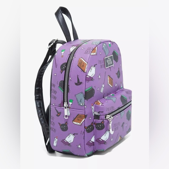 Bioworld x Hot Topic Hocus Pocus Icons Mini Backpack- Purple- NWT - Picture 2 of 10